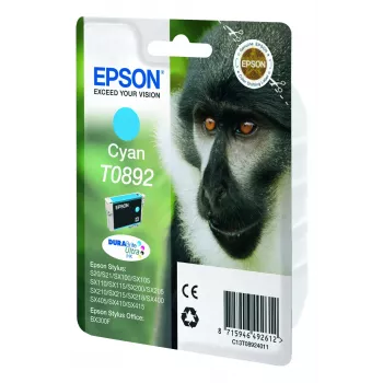 Epson Monkey Singlepack Cyan T0892 DURABrite Ultra Ink, Cyan, 3.5 ml, 1 tk