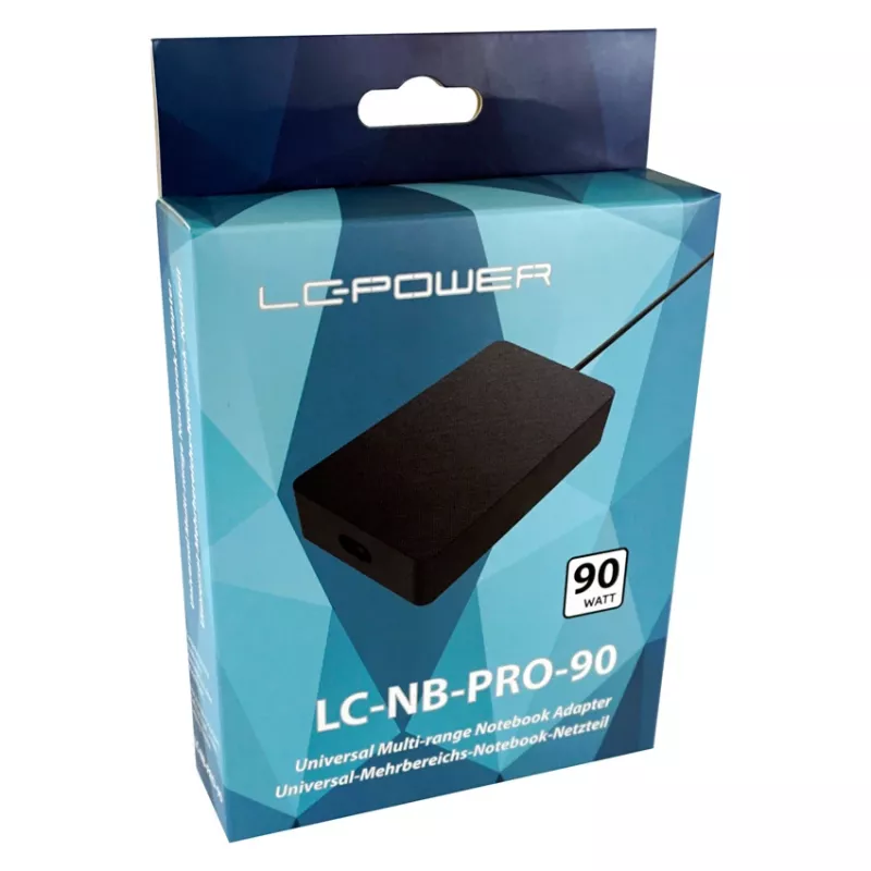 LC-POWER universaalne sülearvuti toiteplokk, 90W - LC-NB-PRO-90