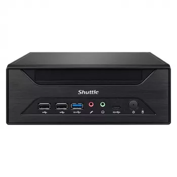 Shuttle XPC slim Barebone XH610 - S1700, Intel H610, 1xDP, 1xHDMI, 1x VGA, 2x COM (RS232), 2x LAN (2.5G ja 1G), 1x slim 5,25 tolli, 2x 3,5 tolli, 2x M.2, 24/7 pidev töö