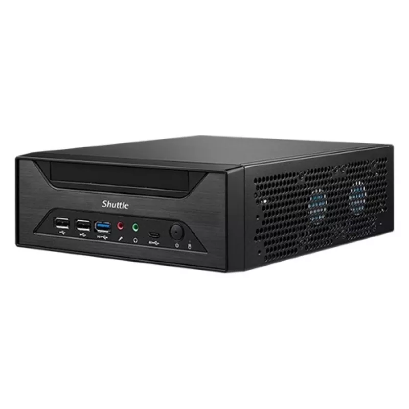Shuttle XPC slim Barebone XH610 - S1700, Intel H610, 1xDP, 1xHDMI, 1x VGA, 2x COM (RS232), 2x LAN (2.5G ja 1G), 1x slim 5,25 tolli, 2x 3,5 tolli, 2x M.2, 24/7 pidev töö