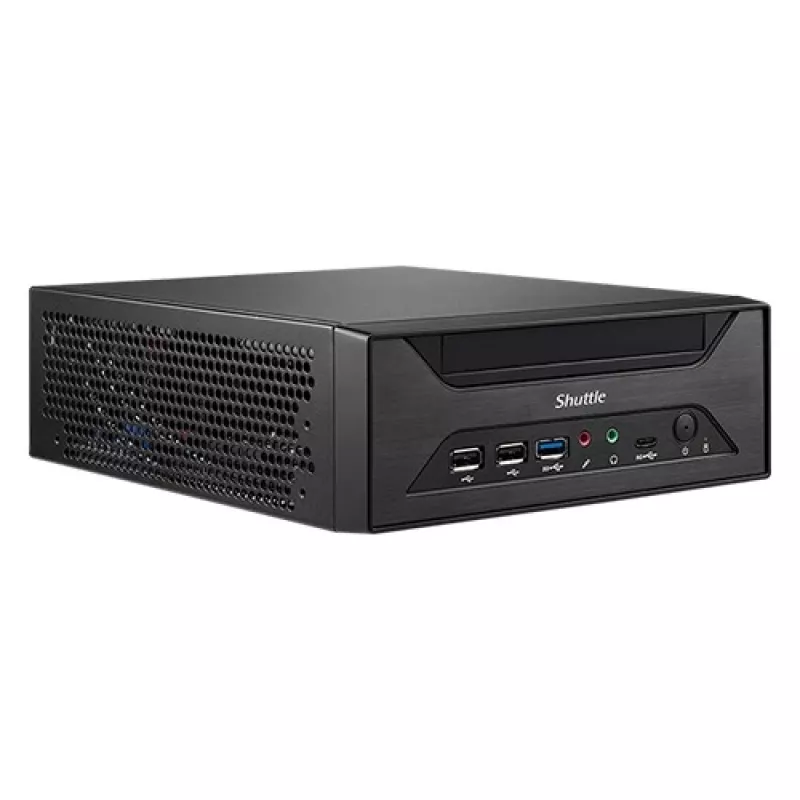 Shuttle XPC slim Barebone XH610 - S1700, Intel H610, 1xDP, 1xHDMI, 1x VGA, 2x COM (RS232), 2x LAN (2.5G ja 1G), 1x slim 5,25 tolli, 2x 3,5 tolli, 2x M.2, 24/7 pidev töö