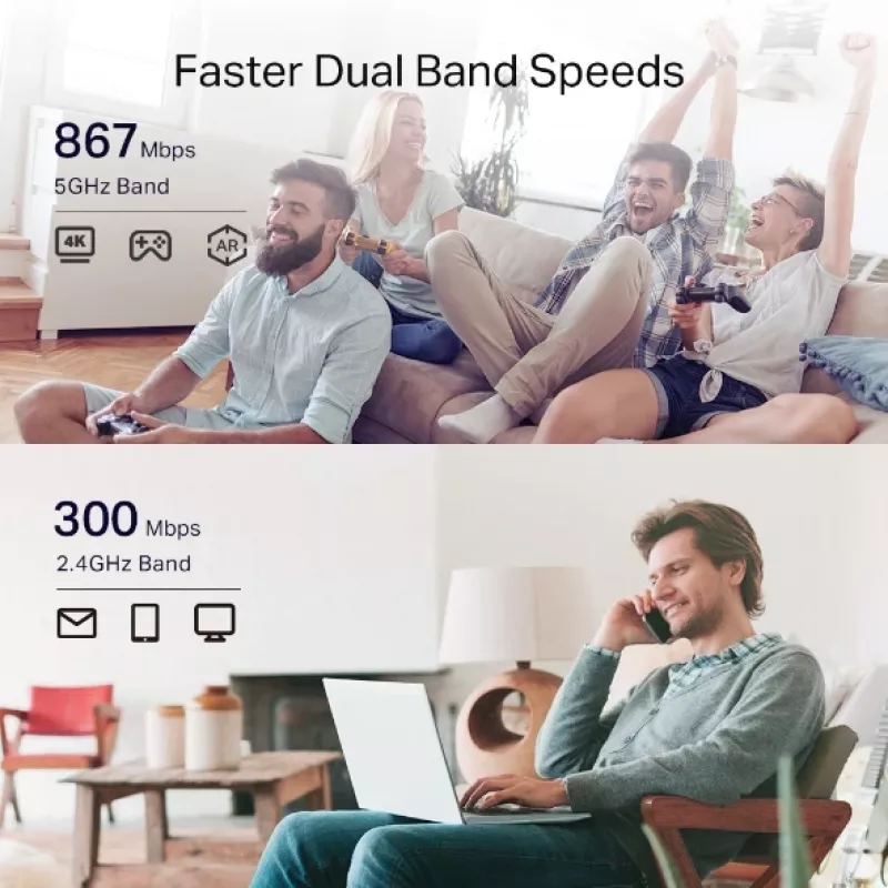 TP-Link RE335 võrgurepiiter 867 Mbit/s Valge