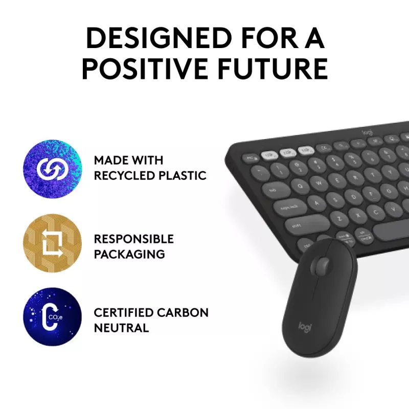 LOGITECH Pebble 2 Combo For Tonal Graphite Qwerty US