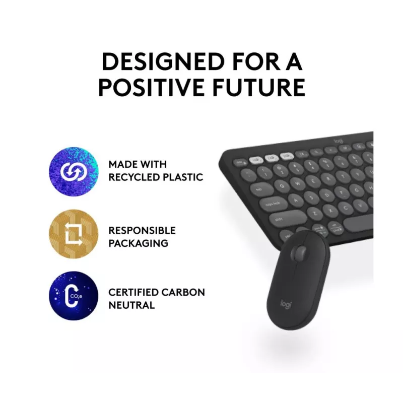 LOGITECH Pebble 2 Combo For Tonal Graphite Qwerty US