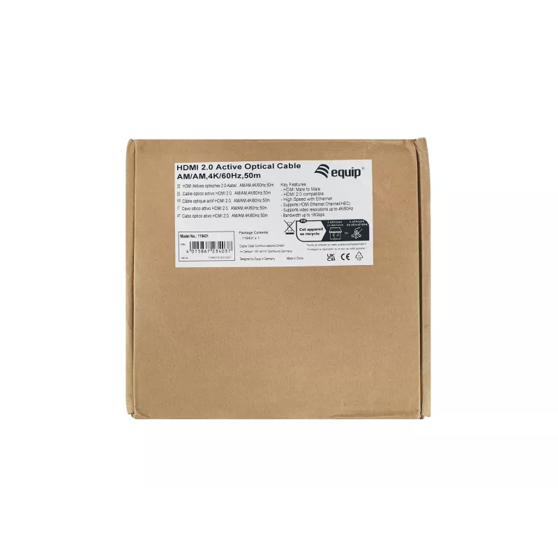 Equip HDMI 2.0 Active Optical kaabel AM/AM, 100 m