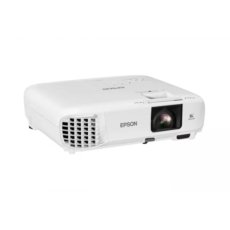 Lauaprojektor Epson EB-W49 — 3LCD, WXGA 1280×800, 3800 ANSI lm, 16:10, 1,2x manuaalne suum, 2,7 kg, valge