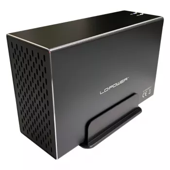 LC-POWER Lc-35u3-rid-2, väline 2x 3,5-tolline SATA kõvaketta korpus RAID-funktsiooniga, alumiinium, must