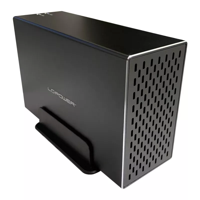 LC-POWER Lc-35u3-rid-2, väline 2x 3,5-tolline SATA kõvaketta korpus RAID-funktsiooniga, alumiinium, must