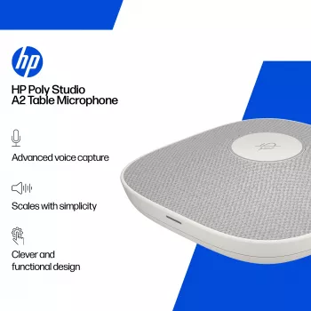 Lauamikrofon HP Poly Studio A2 juhtmega, valge