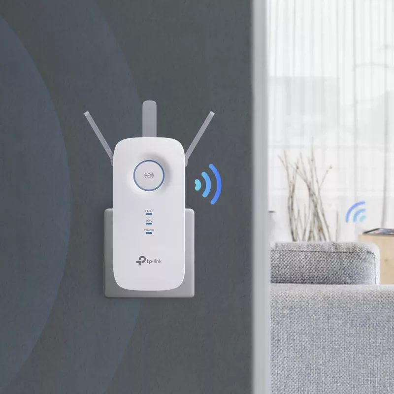 TP-Link RE450 võrgu saatja ja vastuvõtja Valge 10, 100, 1000 Mbit/s