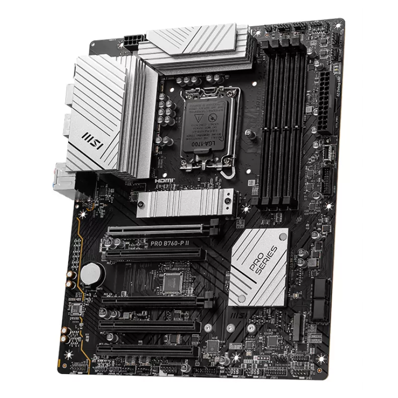 Emaplaat MSI PRO B760‑P II ATX – Intel B760, LGA 1700, DDR5, 4x DIMM, 256 GB, 2.5Gb LAN, HDMI 2.1, 2x M.2