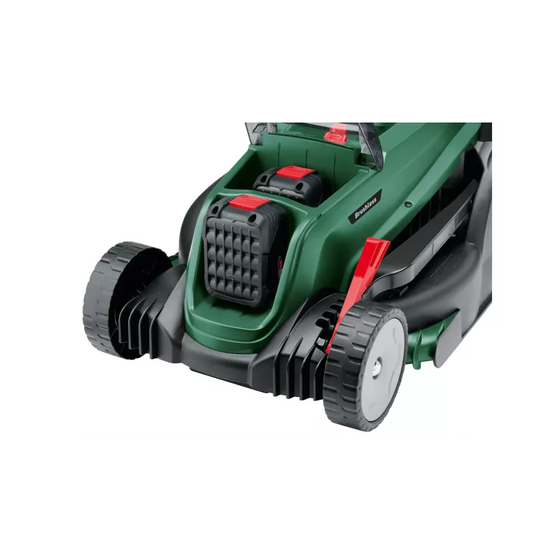 Bosch 37-550 Walk behind lawn mower aku Must, roheline