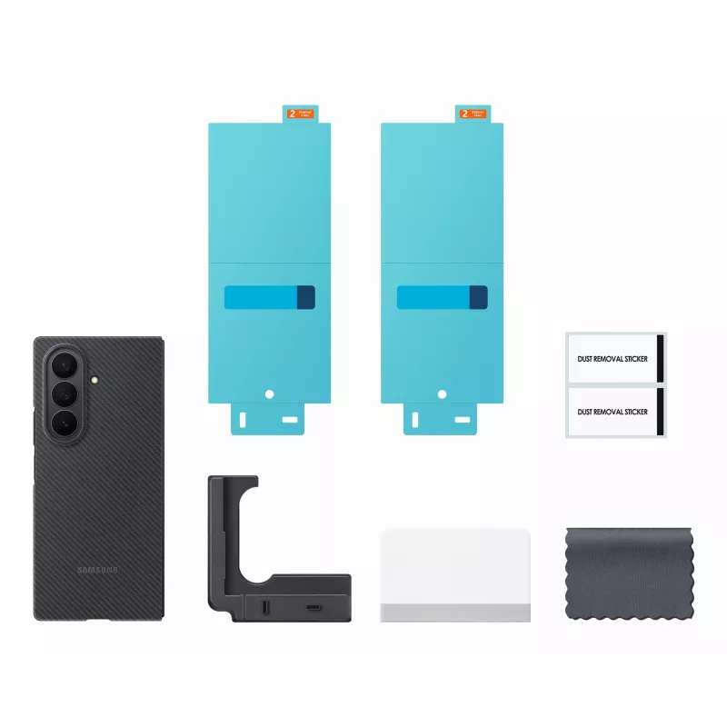 Samsung EF-XF966SBEGWW Carbon Shield ümbris Galaxy Z Fold7 jaoks, must