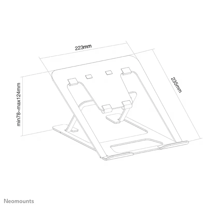 Neomounts NSLS085SILVER sülearvutialus 10-17 tolli - kokkupandav - kompaktne - universaalne