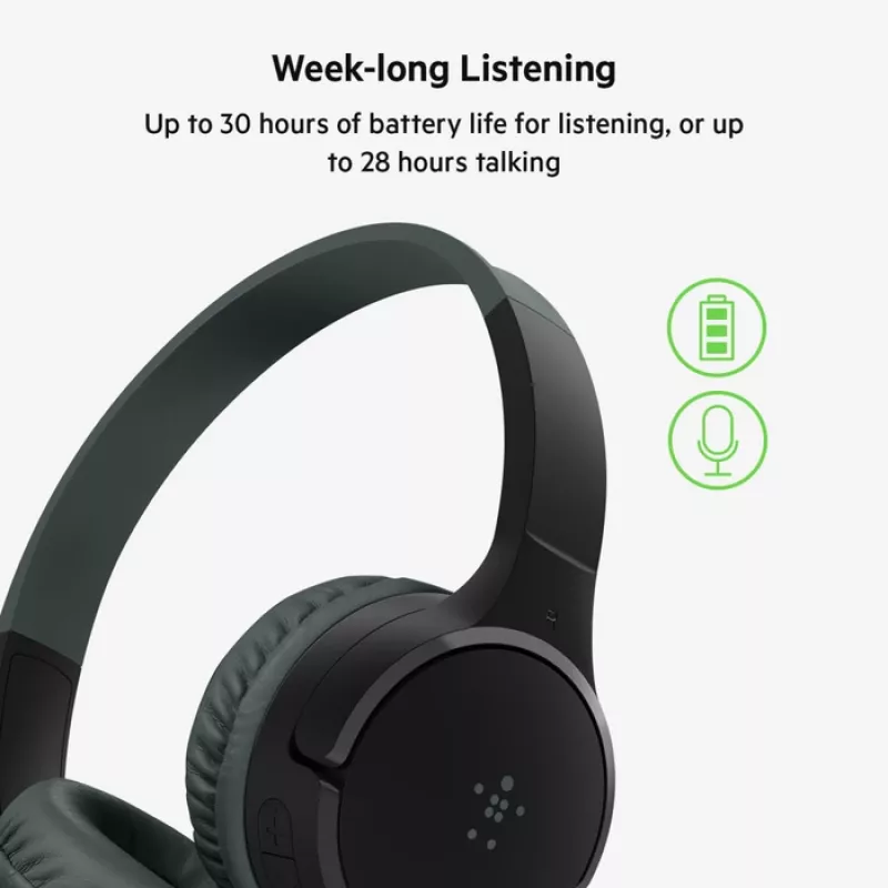 BELKIN Peakomplekt lastele - Soundform Kids - Stereo - Must