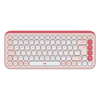 LOGITECH juhtmevaba klaviatuur - Pop Icon Keys - roosa ja valkjas Qwerty UK