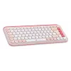 LOGITECH juhtmevaba klaviatuur - Pop Icon Keys - roosa ja valkjas Qwerty UK