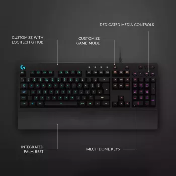 Mänguklaviatuur Logitech G G213 Prodigy täissuuruses RGB LED juhtmega