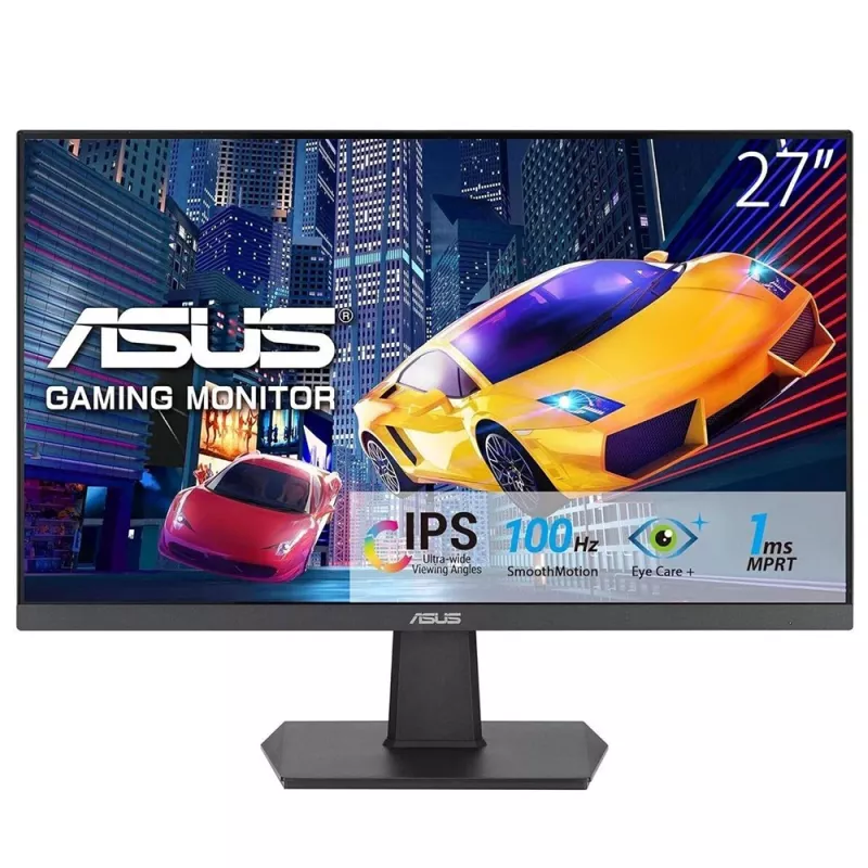 27-tolline ASUS VA27EHF IPS LCD monitor, Full HD 1920x1080, 1 ms, 178° vaatenurgad, VESA, must