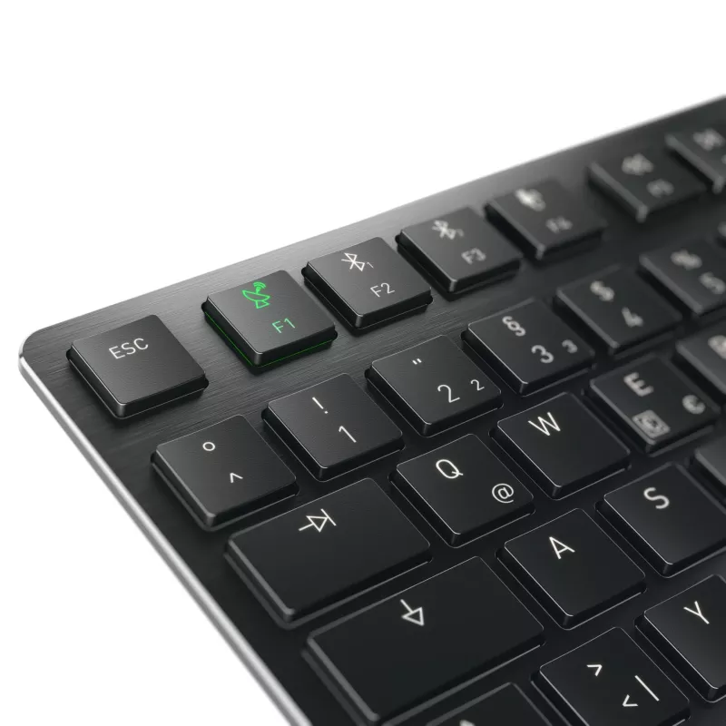 CHERRY KW X ULP 2.0 MINI klaviatuur Kodu/Kontor USB + RF juhtmevaba + Bluetooth QWERTZ Saksa must