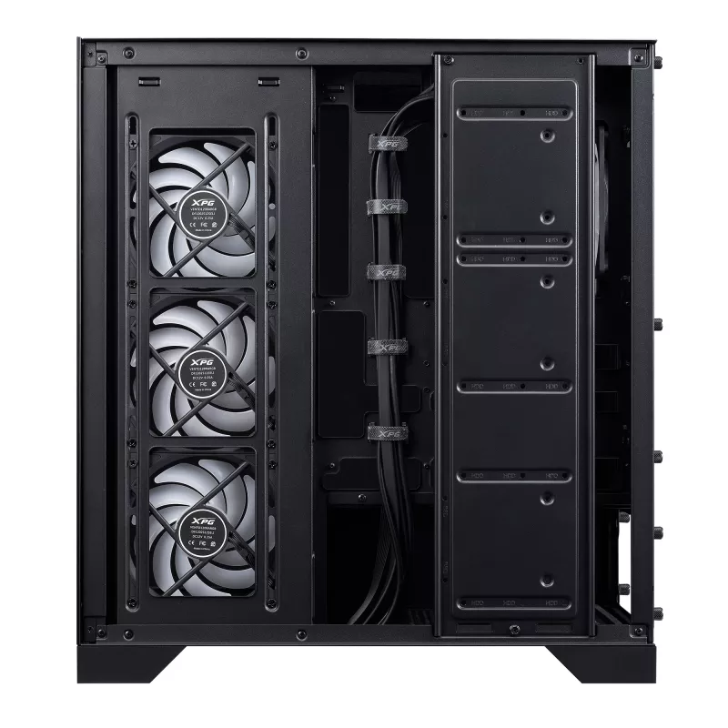 XPG INVADER X BTF MID-TOWER-CASE Must, Midi Tower, PC, Must, ATX, micro ATX, Mini-ATX, SPCC, Karastatud klaas, 17.5 cm