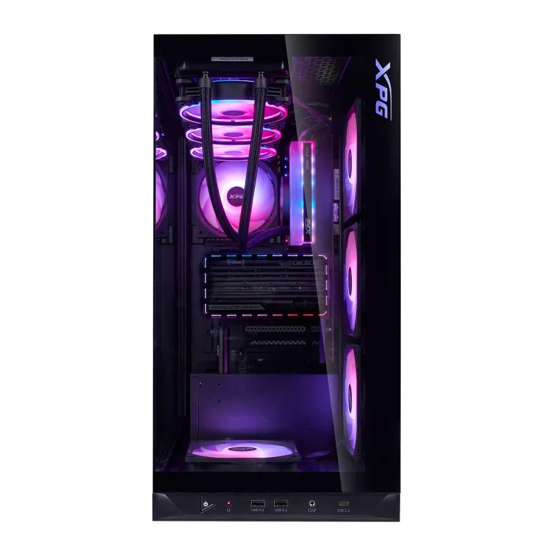 XPG INVADER X BTF MID-TOWER-CASE Must, Midi Tower, PC, Must, ATX, micro ATX, Mini-ATX, SPCC, Karastatud klaas, 17.5 cm