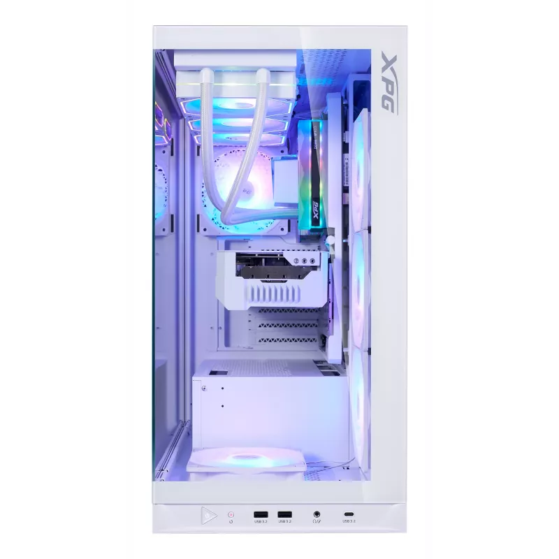 XPG INVADER X BTF MID-TOWER-CASE White, Midi Tower, PC, Valge, ATX, micro ATX, Mini-ATX, SPCC, Karastatud klaas, 17.5 cm