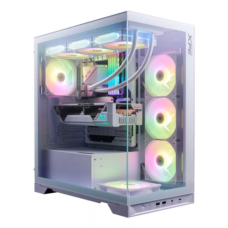 XPG INVADER X BTF MID-TOWER-CASE White, Midi Tower, PC, Valge, ATX, micro ATX, Mini-ATX, SPCC, Karastatud klaas, 17.5 cm
