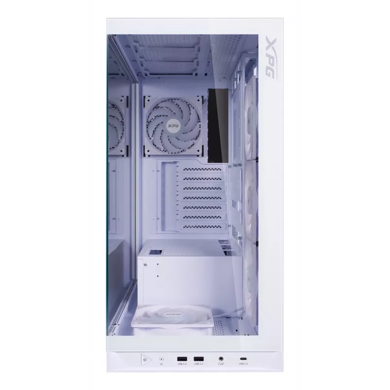 XPG INVADER X BTF MID-TOWER-CASE White, Midi Tower, PC, Valge, ATX, micro ATX, Mini-ATX, SPCC, Karastatud klaas, 17.5 cm
