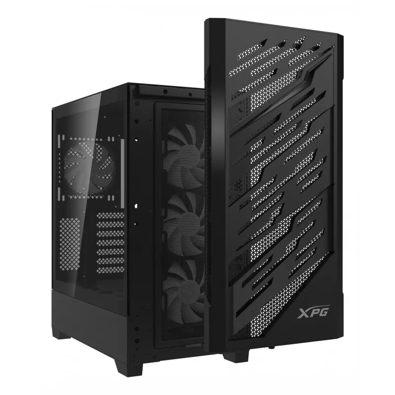 XPG STARKER AIR BTF Mid-Tower Must, Midi Tower, PC, Must, ATX, EATX, micro ATX, Mini-ITX, SPCC, Karastatud klaas, Mängimine