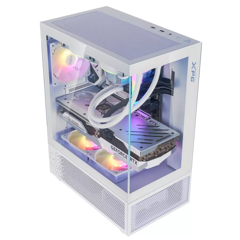 XPG INVADER X MINI KOMPAKTNE MID-TOWER KORPUS Valge, Midi Tower, PC, Valge, ATX, micro ATX, Mini-ITX, SPCC, 16,6 cm