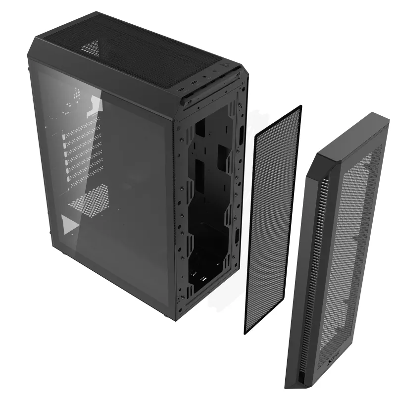 XPG VALOR AIR PLUS MID-TOWER-Korpus Must, Midi Tower, PC, Must, ATX, micro ATX, Mini-ITX, SPCC, 16 cm