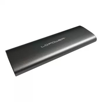 LC-POWER M.2 SSD-korpus (NVMe ja SATA), USB 3.2 Gen 2x1, must – LC-M2-C-MULTI