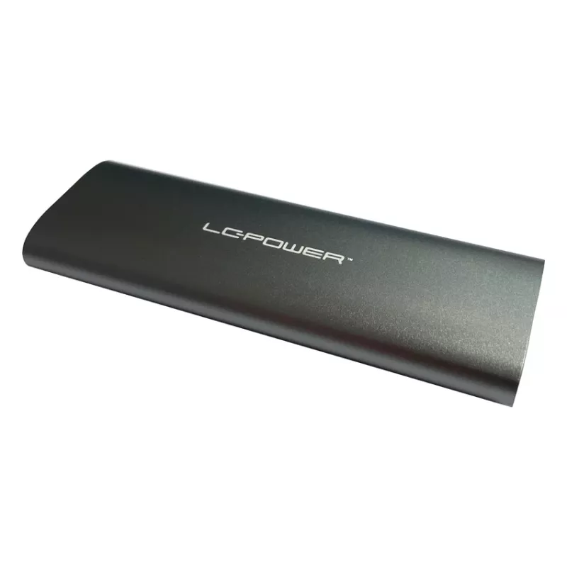 LC-POWER M.2 SSD-korpus (NVMe ja SATA), USB 3.2 Gen 2x1, must – LC-M2-C-MULTI