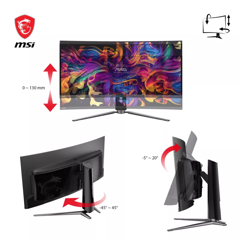 MSI MAG 341CQPDE QD-OLED arvutimonitor 86,4 cm (34 tolli) 3440 x 1440 pikslit UltraWide Quad HD must
