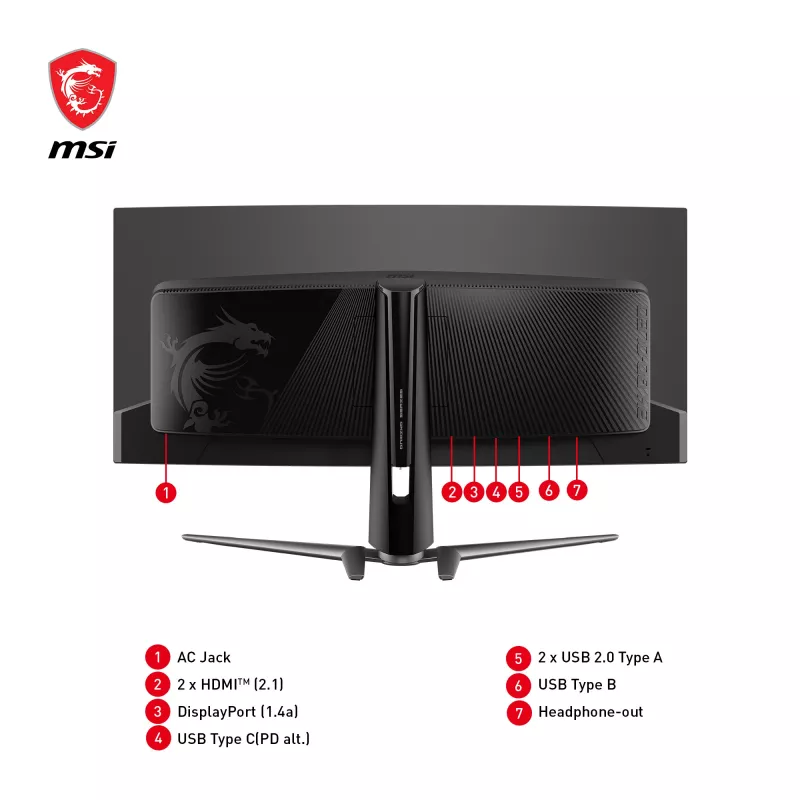 MSI MAG 341CQPDE QD-OLED arvutimonitor 86,4 cm (34 tolli) 3440 x 1440 pikslit UltraWide Quad HD must