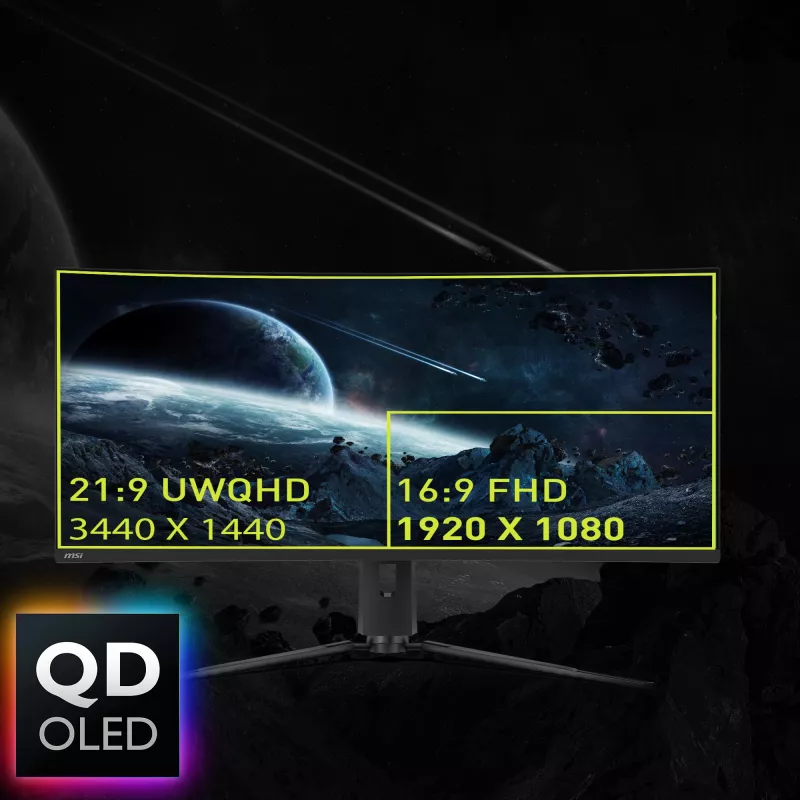 MSI MAG 341CQPDE QD-OLED arvutimonitor 86,4 cm (34 tolli) 3440 x 1440 pikslit UltraWide Quad HD must