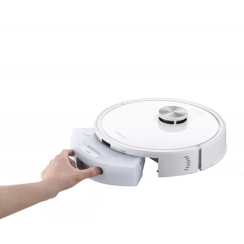 Robotorobotolmuimeja Roborock Q7 TF+ — tolmukotivaba, LiDAR-navigatsioon, märgpühkimine, automaatne baasjaam (laadimine ja puhastus), valge