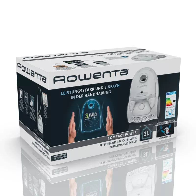 Rowenta Compact Power RO3927 3 L Silindertolmuimeja Kuiv 750 W Tolmukott