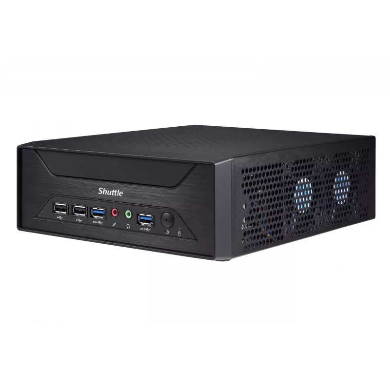 Shuttle XPC slim Barebone XH510G - S1200, Intel H510, 1xDP, 1xHDMI, 1x PCI-E 16X, 1x LAN, 1x 2.5 tolli, 2x M.2, 24/7 pidev töö