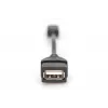 DIGITUS USB 2.0 adapterkaabel, OTG, tüüp mini B - A M/F, 20 cm, USB 2.0 ühilduv, must
