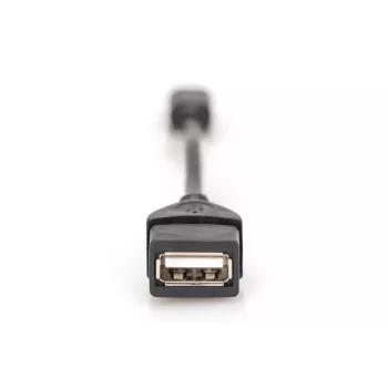 DIGITUS USB 2.0 adapterkaabel, OTG, tüüp mini B - A M/F, 20 cm, USB 2.0 ühilduv, must
