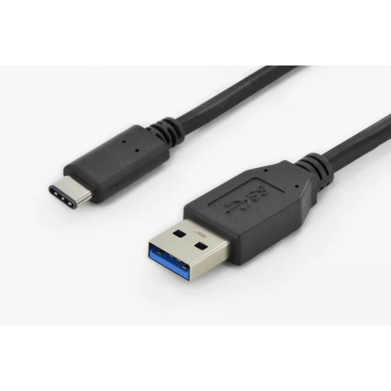 DIGITUS ASSMANN USB USB-C ühenduskaabel, tüüp C kuni A M/M, 1m Super Speed Must