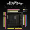 Arvuti korpus CORSAIR FRAME 5000D RS ARGB Midi Tower Must — ATX, toetab 3x140mm esiventilaatoreid, 2.5/3.5-tolliseid draive