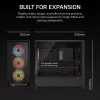 Arvuti korpus CORSAIR FRAME 5000D RS ARGB Midi Tower Must — ATX, toetab 3x140mm esiventilaatoreid, 2.5/3.5-tolliseid draive