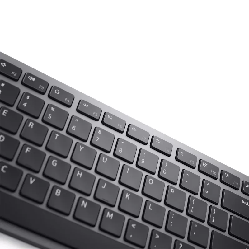 DELL Pro Plus klaviatuur ja hiir - KM7321W - saksa (QWERTZ), täissuuruses (100%), juhtmevaba, RF juhtmevaba + Bluetooth, QWERTZ, hall, titaan, hiir kaasas