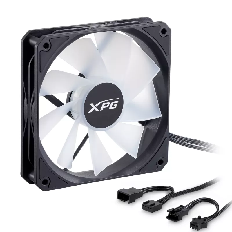 XPG VENTO R 120 ARGB PWM Must, Ventilaator, 12 cm, 300 RPM, 1600 RPM, Must