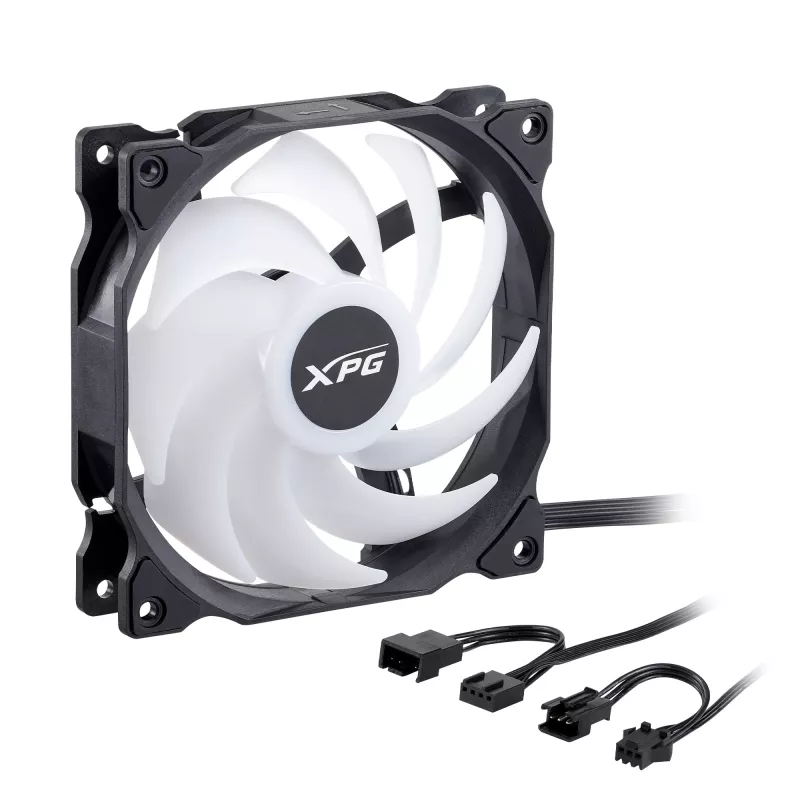 XPG VENTO 120 ARGB PWM Must, Ventilaator, 12 cm, 300 RPM, 1850 RPM, Must