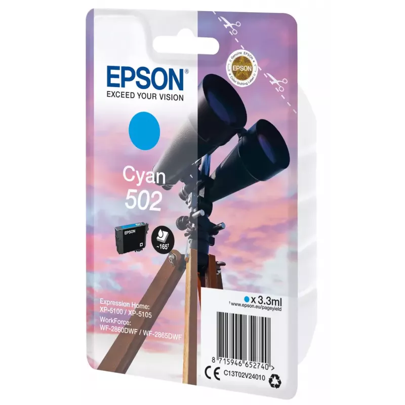 Kassett Epson 502 Cyan C13T02V24010