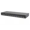 DIGITUS Moduleeritud 43,2 cm (17 inch) TFT konsool 8-pordilise KVM-iga RAL 9005 must - Qwerty US
